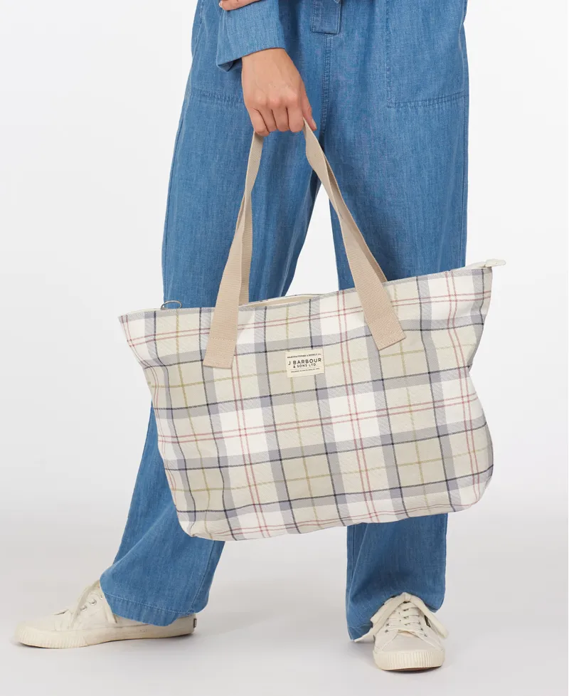 Barbour Print Shopper Bag Pink Mist -3